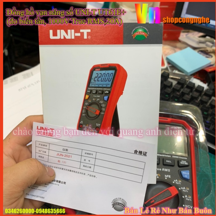 Đồng hồ vạn năng số UNI-T UT61E+ (đo biến tần, 1000V True RMS,20A)
