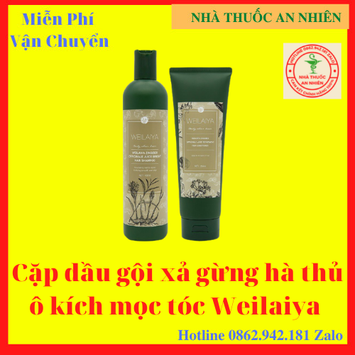 Cặp dầu gội xả gừng hà thủ ô mini 20ml- an002