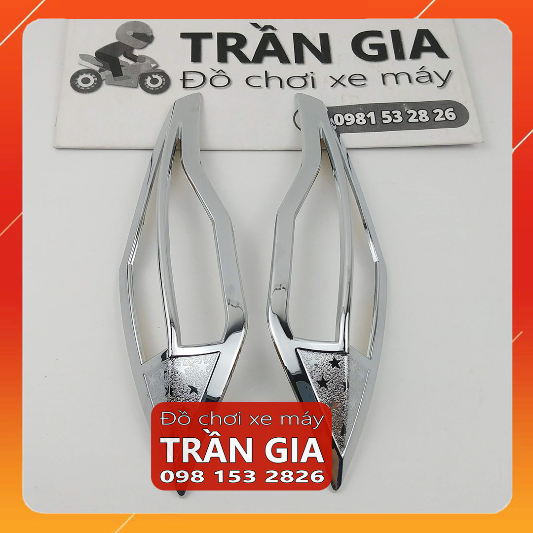 Ốp viền đèn xi nhan trước xe sh 125i 150i 160i năm 2020-2021-2022-2023-2024 xinhan sh việt 125 150 xi inox carbon cacbon - phụ kiện