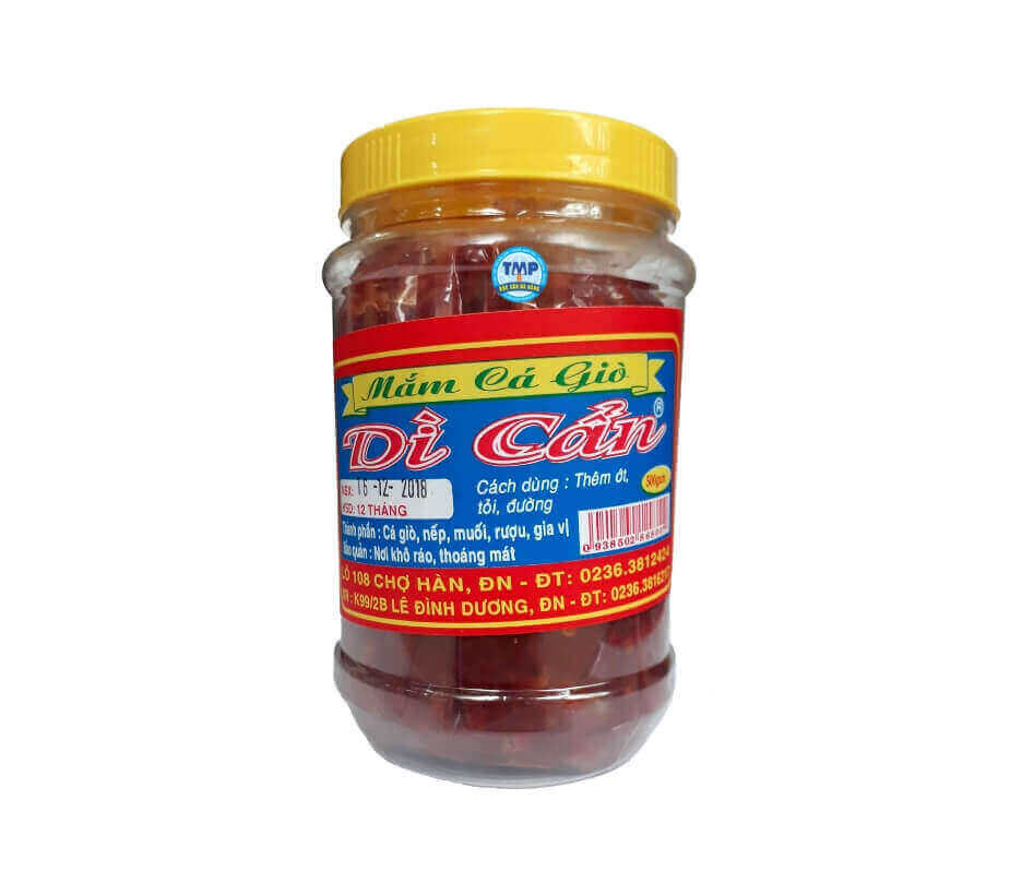 Hủ 500gram mắm cá giò (mắm rò) Dì Cẩn Đà Nẵng