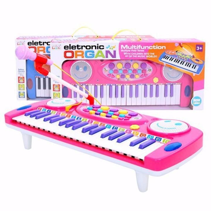 Đàn Organ điện tử giúp trẻ làm quen với bàn phím và âm nhạc  - đàn đồ chơi có kèm một số bản nhạc nổi tiếng hấp dẫn