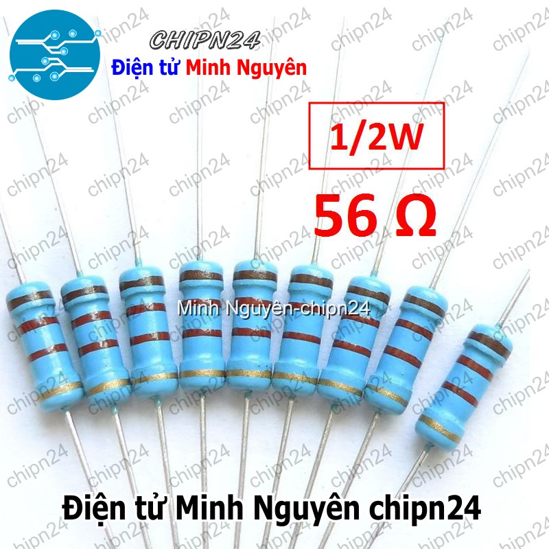 [20 con] Điện Trở 56R 1/2W 5% - HH002612