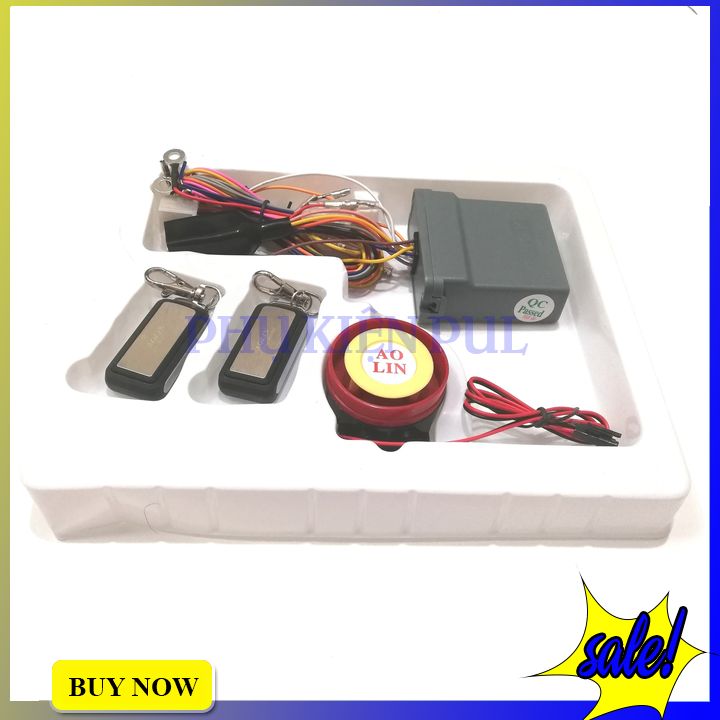 Bộ khóa chống trộm xe máy aolin có 2 remote