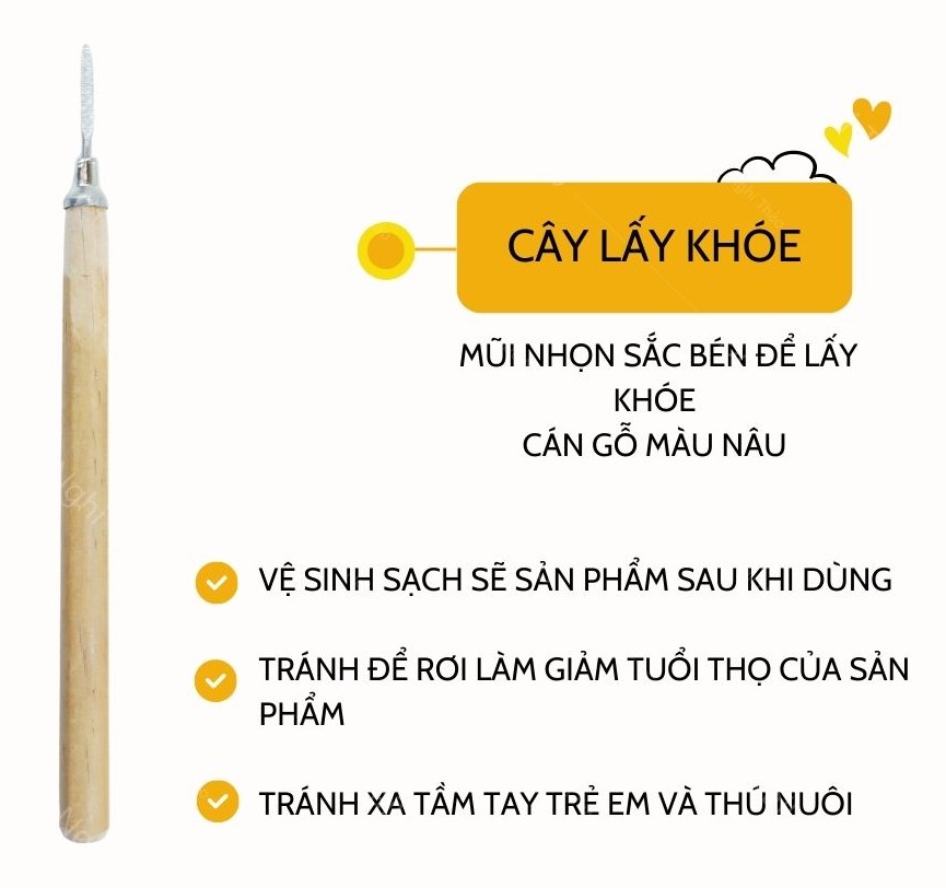 cây lấy khoé móng cán gỗ chuyên dụng làm móng