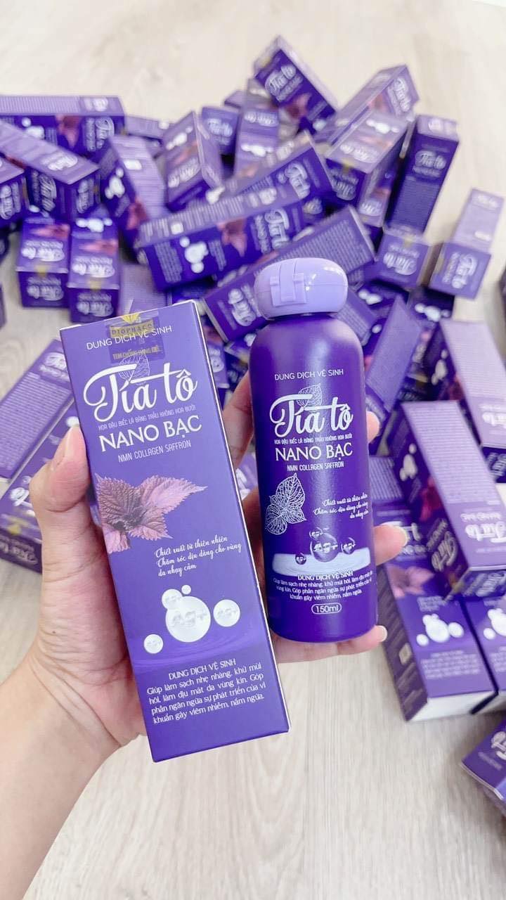 [ Dung dịch tía tô] DUNG DỊCH VỆ SINH TÍA TÔ NANO BẠC