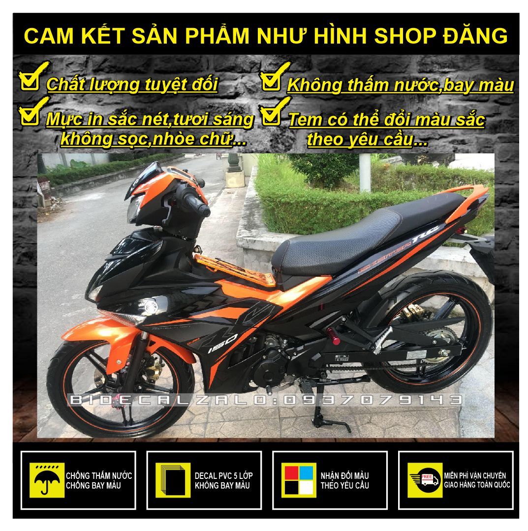 TEM RỜI EXCITER 150 RC CAM ĐEN