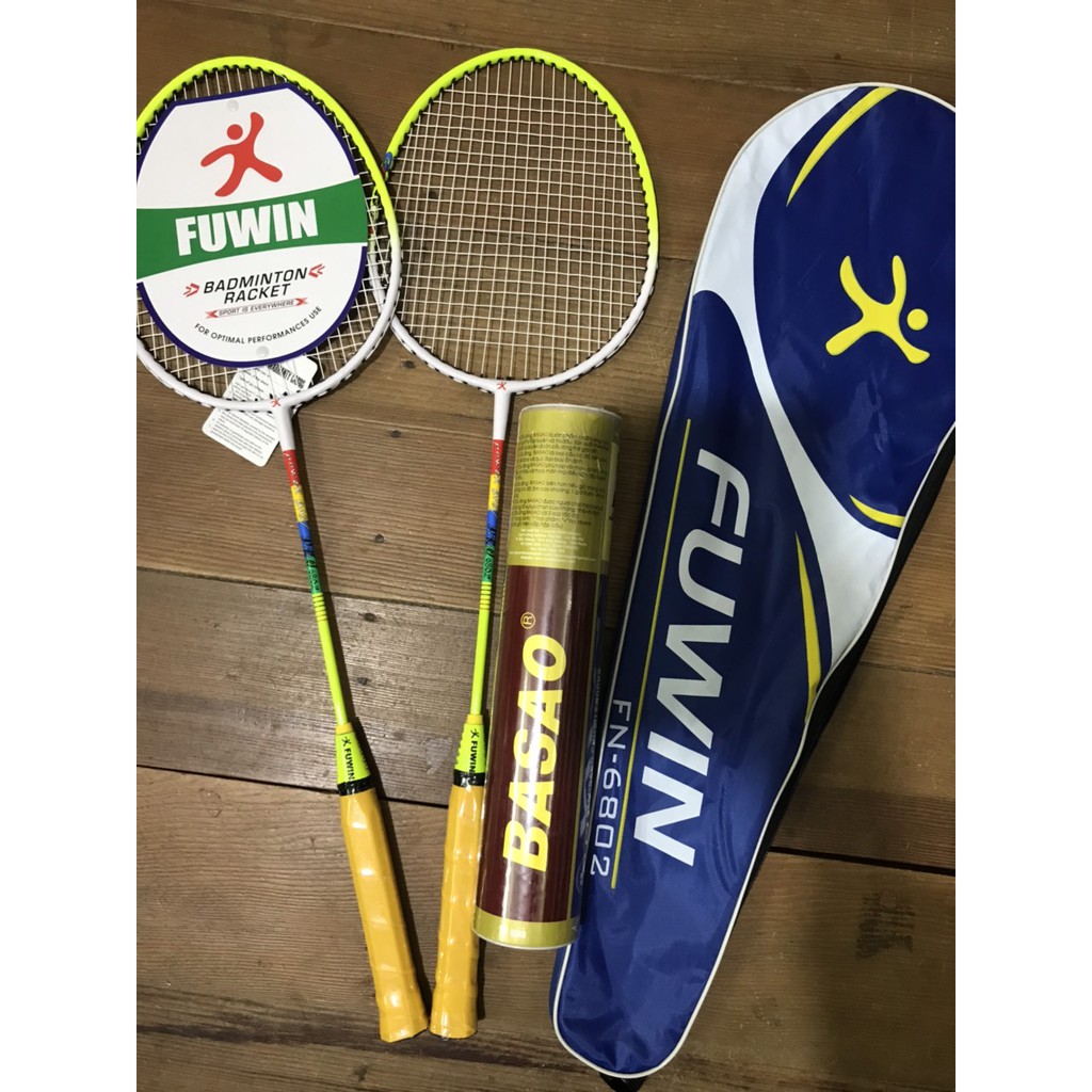 Combo 2 Cây VợT CầU Lông Fuwin Cao Cấp - Tặng Ngay 1 Hộp Cầu Lông 3 Sao 10 Quả
