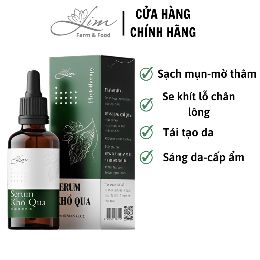 Serum mụn khổ qua lim farm food 5ml