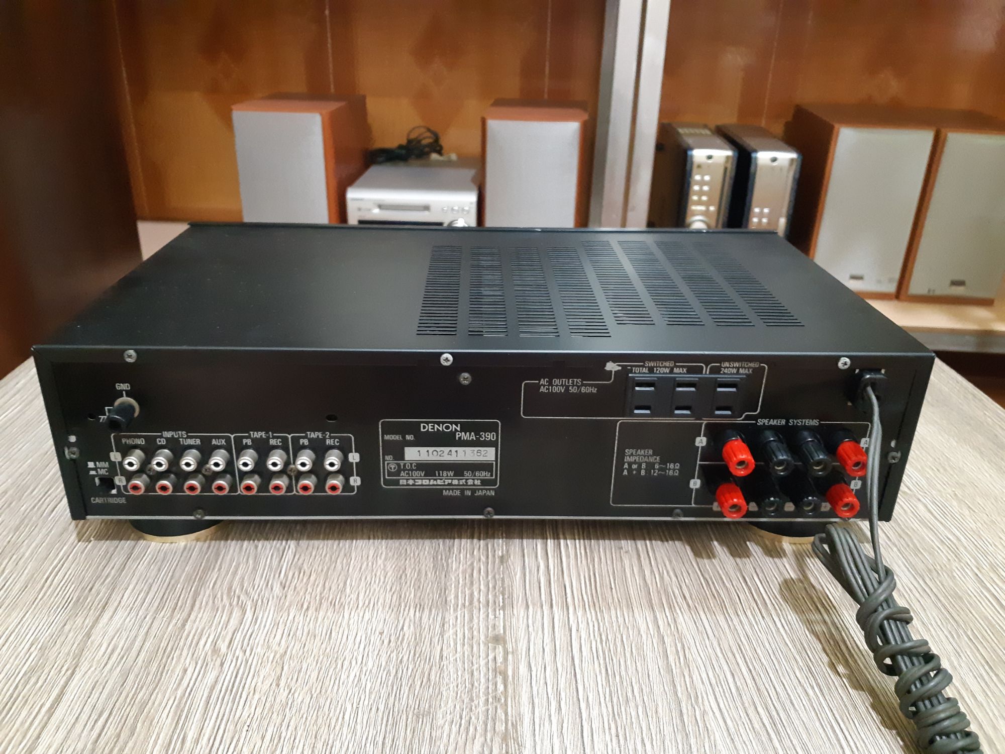 Amply Denon PMA-390 bãi Nhật nguyên rin