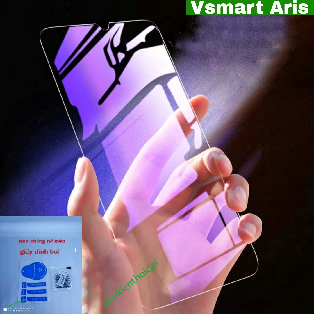 Cường lực Vsmart Aris tím chống tia UV hại mắt ( tặng keo mép )