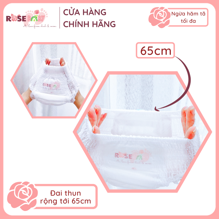 Bịch Tã Quần ROSE BABY Size L (28 miếng)