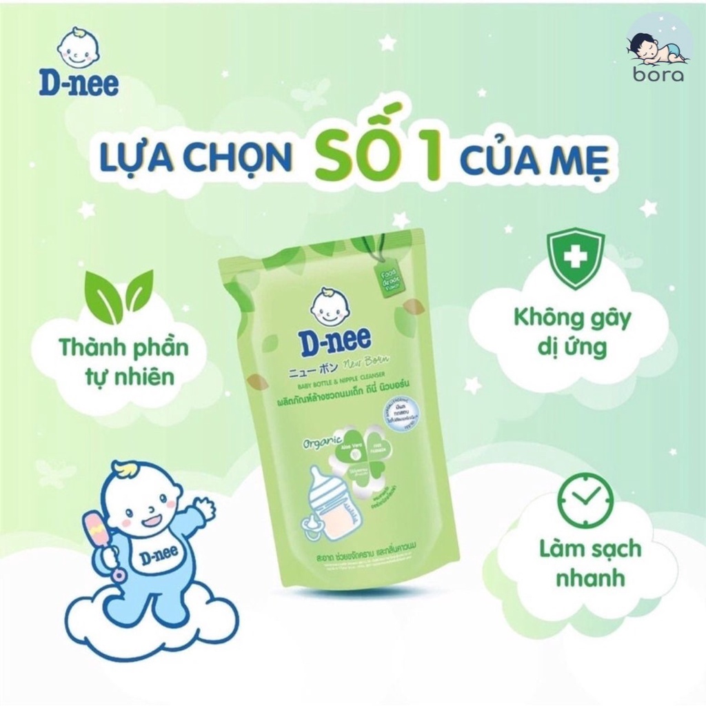 NƯỚC RỬA BÌNH SỮA DNEE ORGANIC DẠNG TÚI THÁI LAN