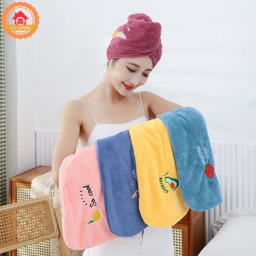 Khăn ủ tóc siêu khô, khăn quấn tóc thấm nước đa năng, khăn thấm tóc gội đầu
