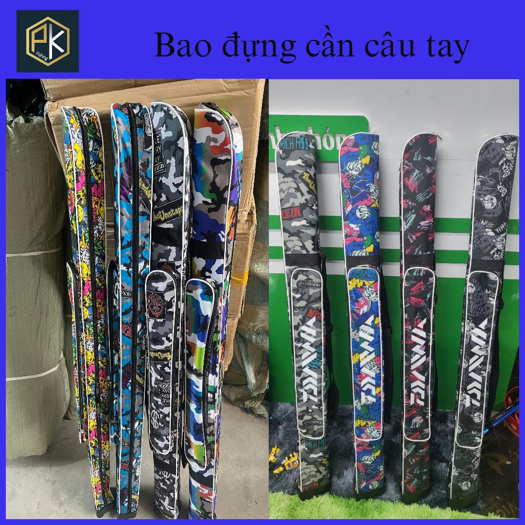 Bao đựng cần câu cứng 1 ngăn chính 1 ngăn phụ - đựng cần tay 1m25 bắt cá đi câu