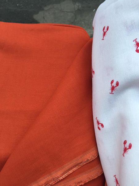 Vải linen ướt màu cam đất!