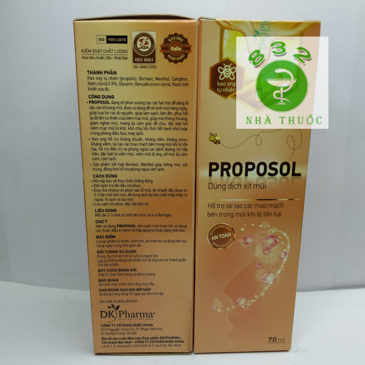 Dung dịch xịt mũi PROPOSOL chai 70ml