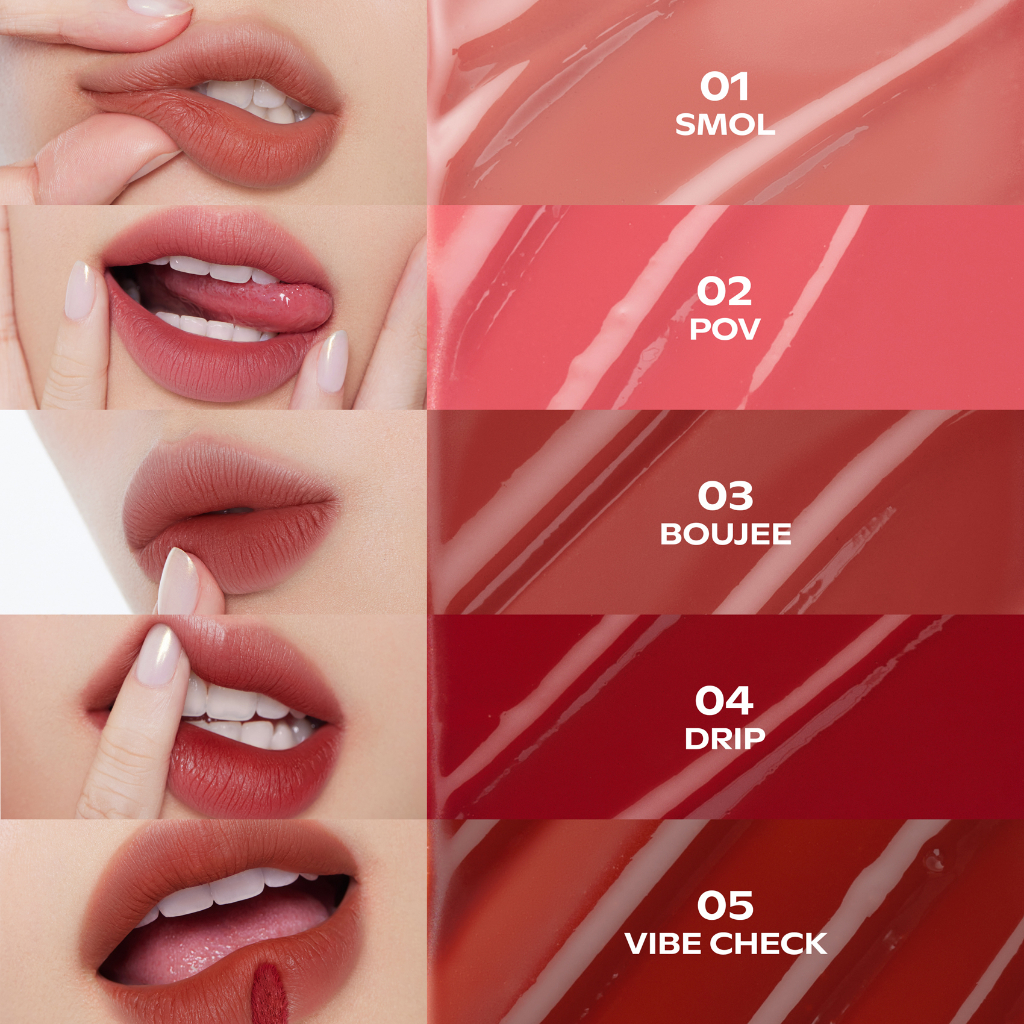 Son Tint Nước Sugarplum Mistynow Blurring Tint 3.8g .#15 Pookie Đỏ San Hô Trầm
