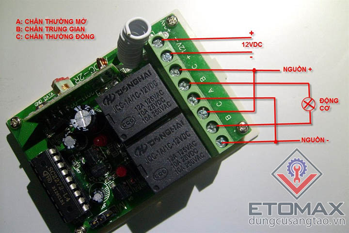 Bộ điều khiển đảo chiều động cơ 220v