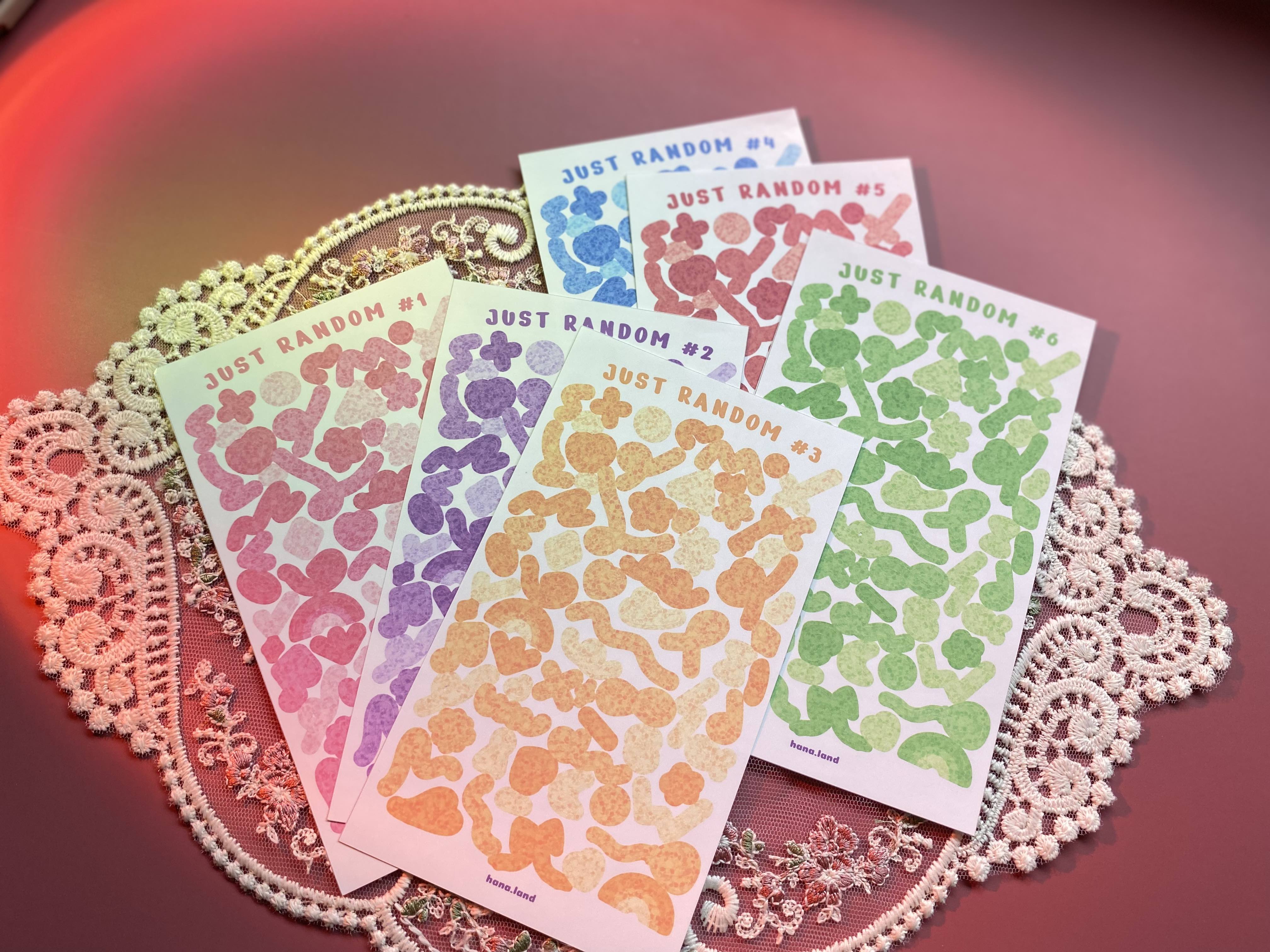 [Random] Sticker decal trang trí confetti nơ bóng Just Random _ hanaland