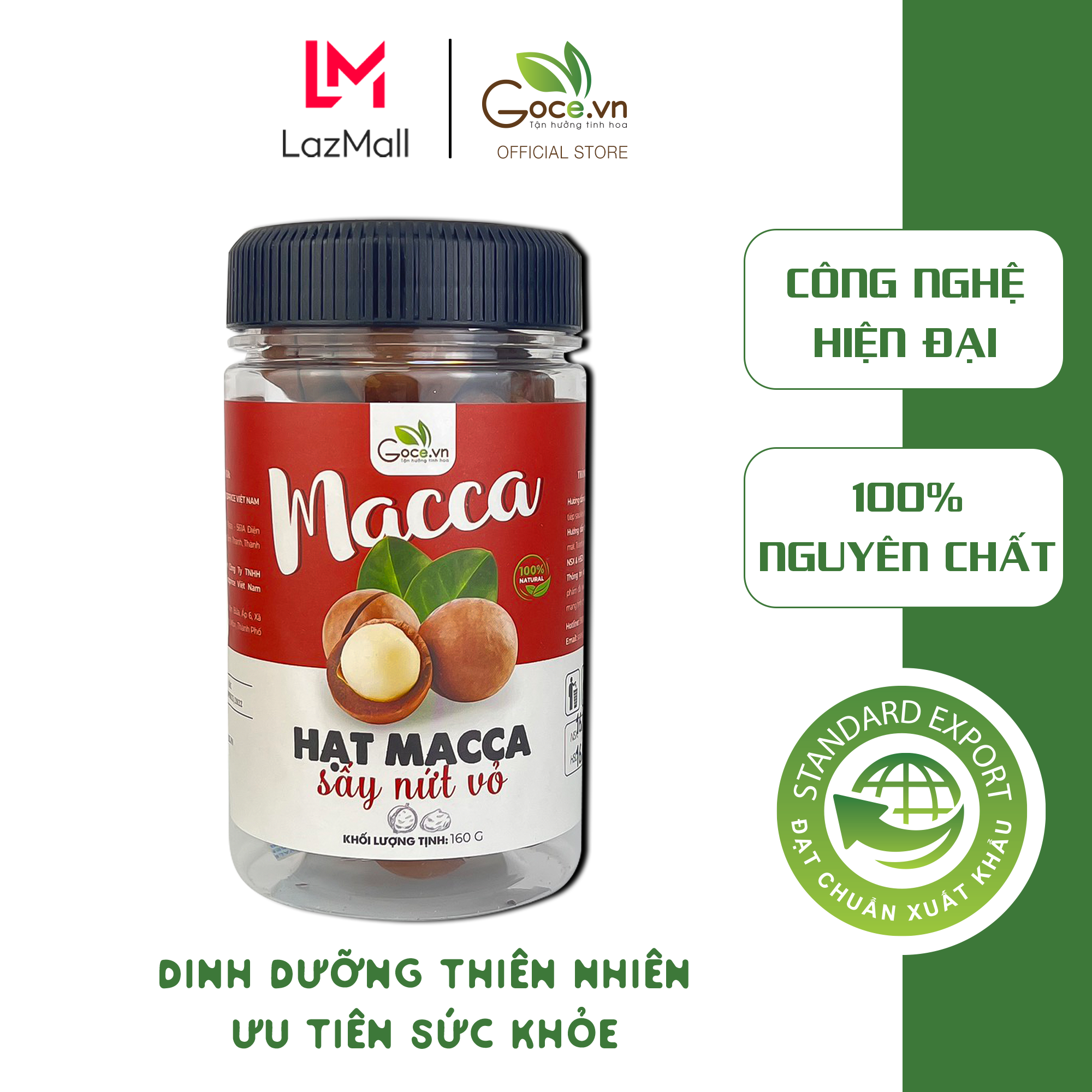 Hạt macca (mắc ca) sấy nứt vỏ Goce - 160g