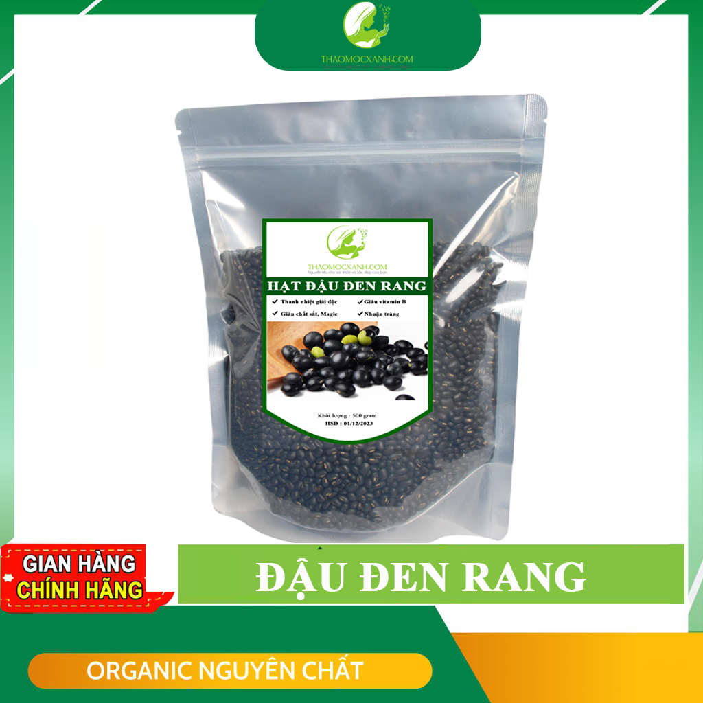 Đậu đen xanh lòng rang sẵn bịch 500gr