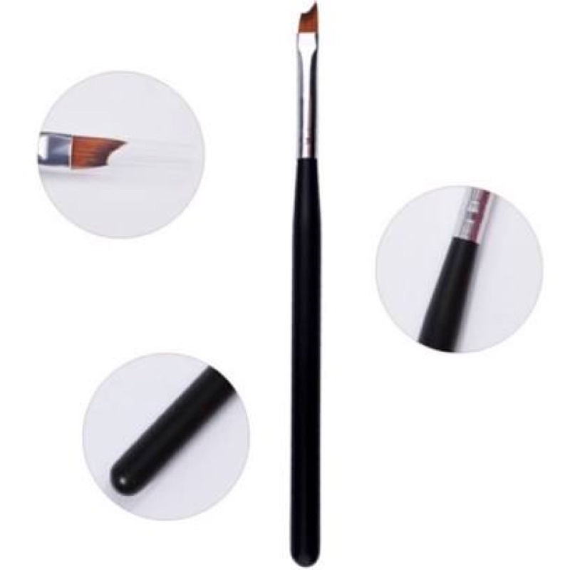 Cọ vẽ fen đầu móng chuyên dụng cán gỗ đen