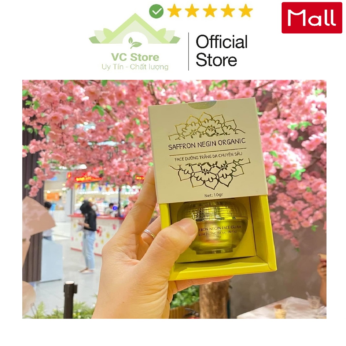 Kem Dưỡng Trắng Da Mặt Chuyên Sâu Saffron Negin Organic 10gr - Mẫu mới