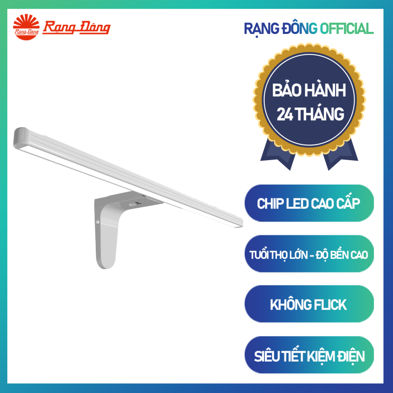 Đèn LED gương cảm biến G04.PIR 8W dùng cho phòng ngủ phòng tắm an toàn siêu tiết kiệm điện chính hãng Rạng Đông