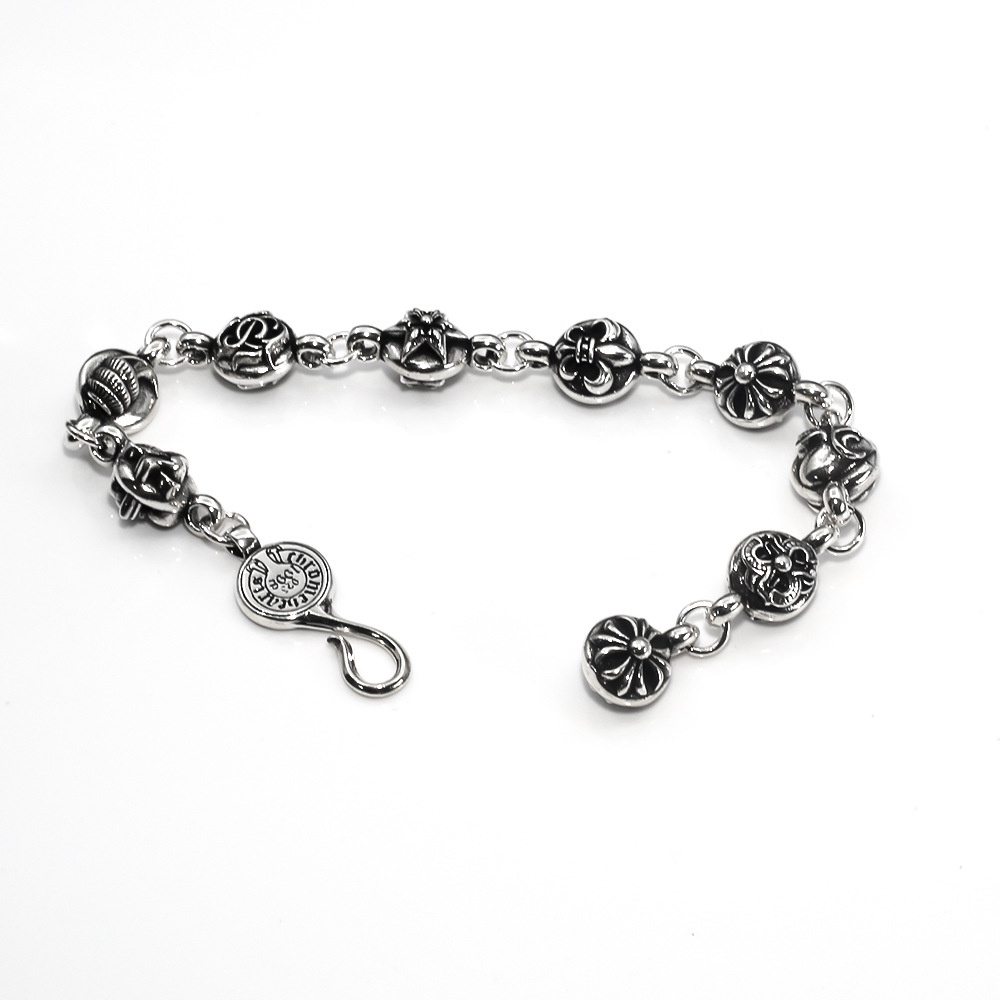 [ẢNH THẬT] Lâc tay Chrome Heart Ball bạc fullbox cao cấp.