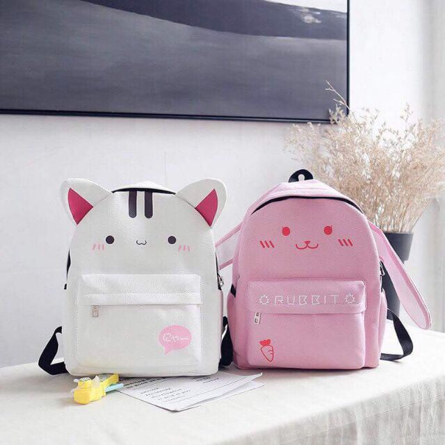 [HCM]Balo Thời Trang Hình Thú CAT AND RABBIT