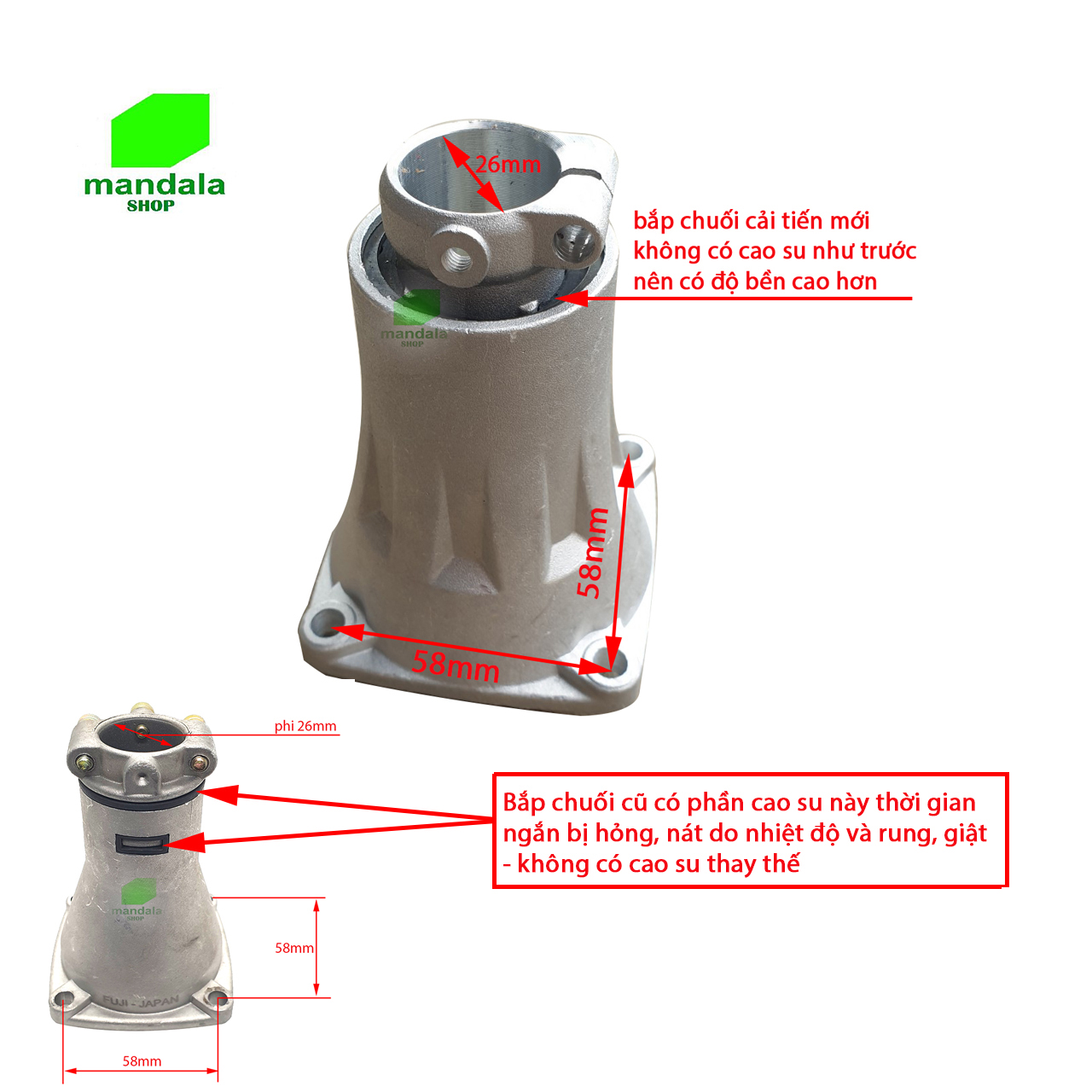 Bắp chuối máy cắt cỏ honda gx25/260