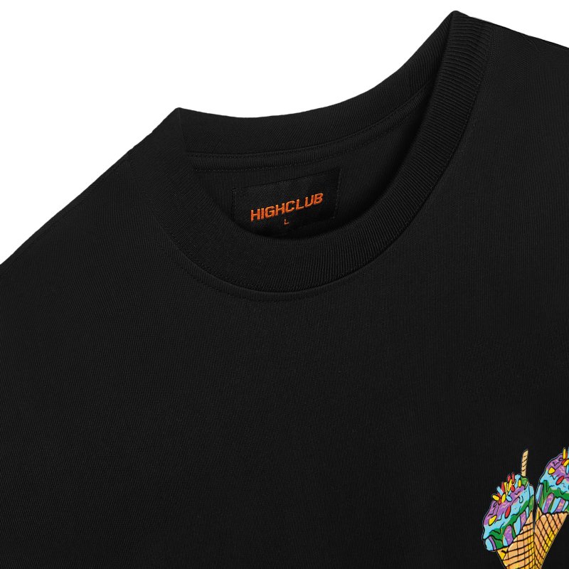 HIGHCLUB Ice Cream Tee - Black