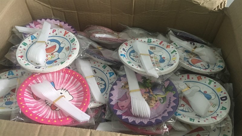 Dĩa Bánh Kem (Bộ 10 dĩa + 10 muỗng)