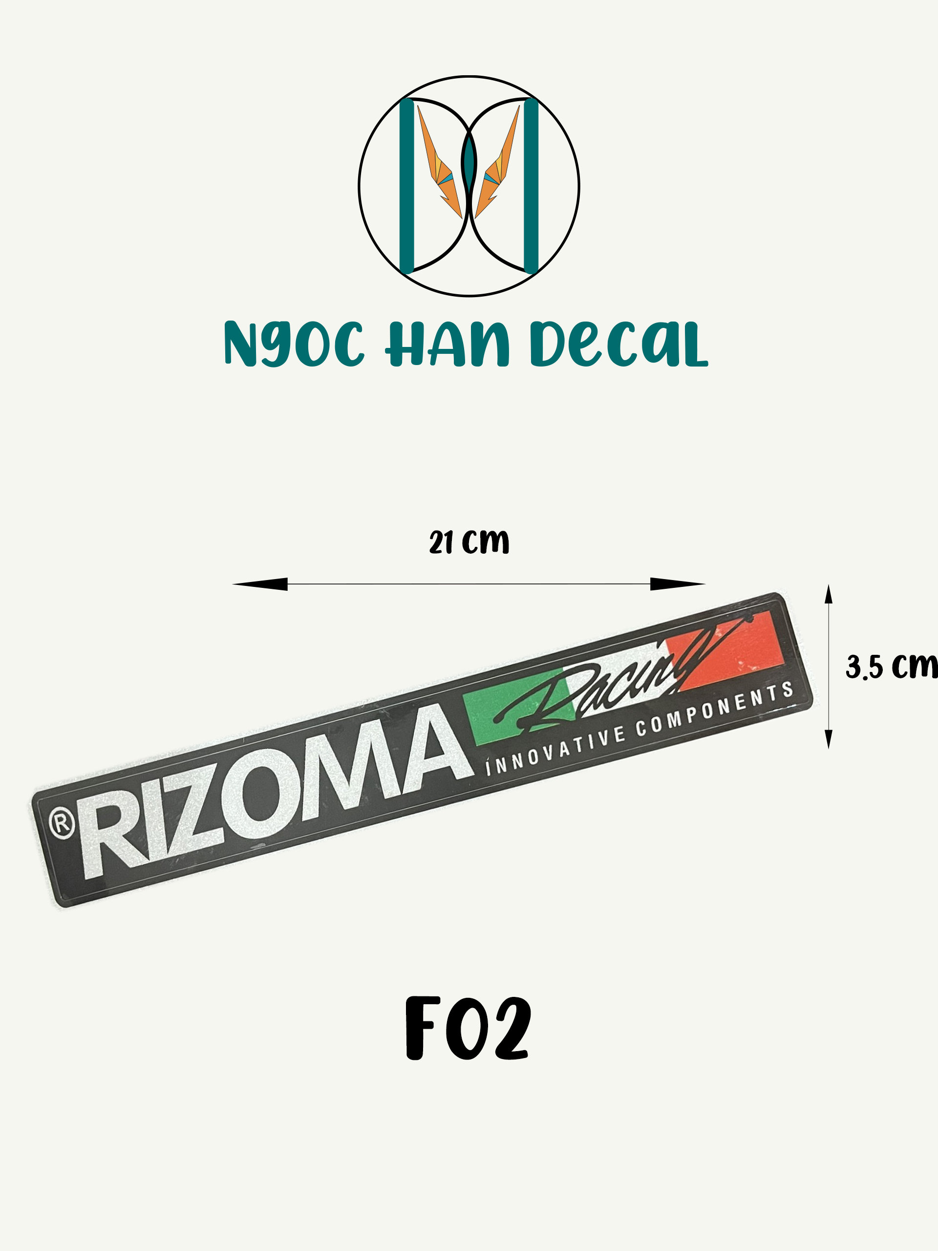 Cặp tem dán phuộc phản quang RIZOMA