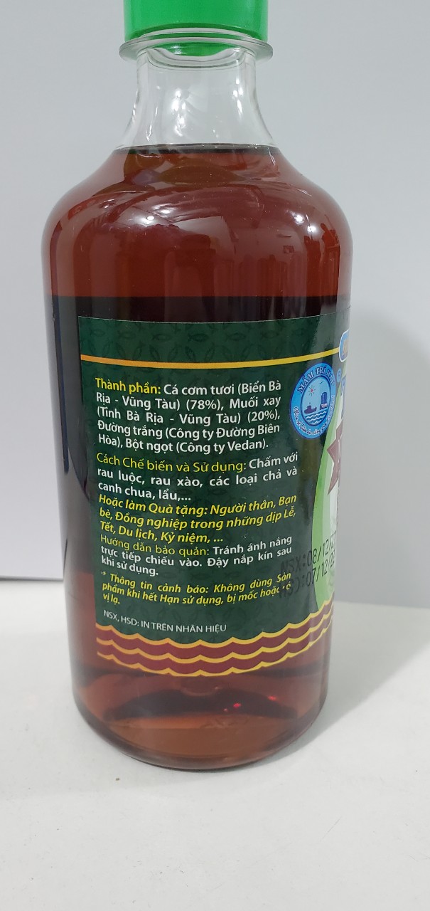 Nước Mắm Cốt Cá Cơm Trí Hải 25 Độ Đạm Chai 500ml
