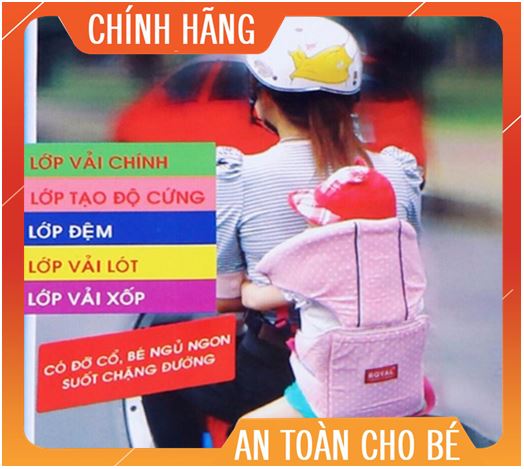 [Hot SALE]- Đai đi xe máy đỡ cổ cho bé hãng Royal - Appa Kid