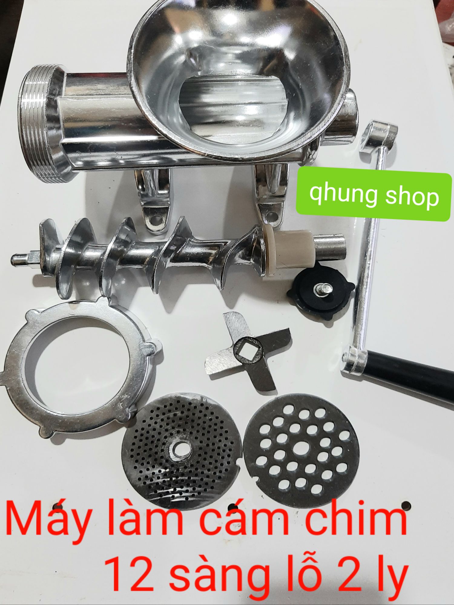 Máy ép hạt cám chim máy 12 bằng nhôm quay tay
