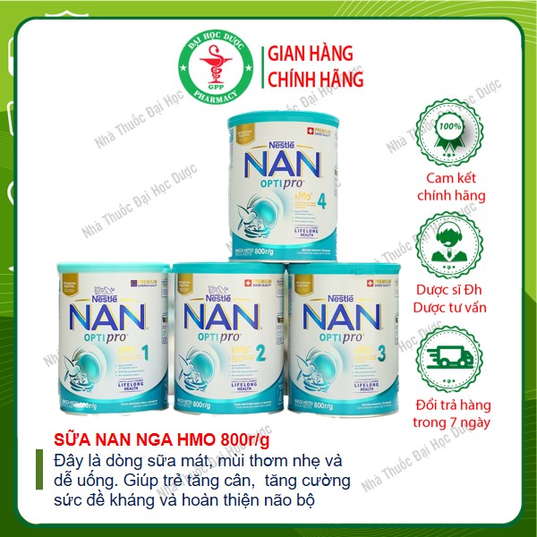 SỮA NAN NGA ĐỦ SỐ 1,2,3,4 800G