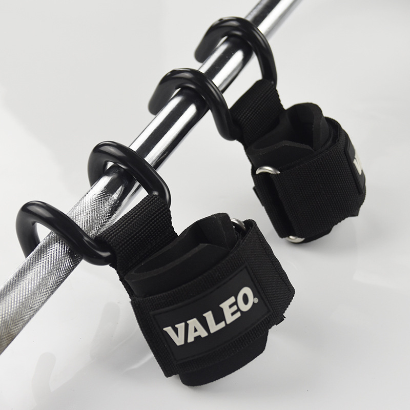 Dây quấn cổ tay có móc nâng tạ , trap móc tạ chính hãng valeo vl-3302 - hỗ trợ kéo xà, tập lưng