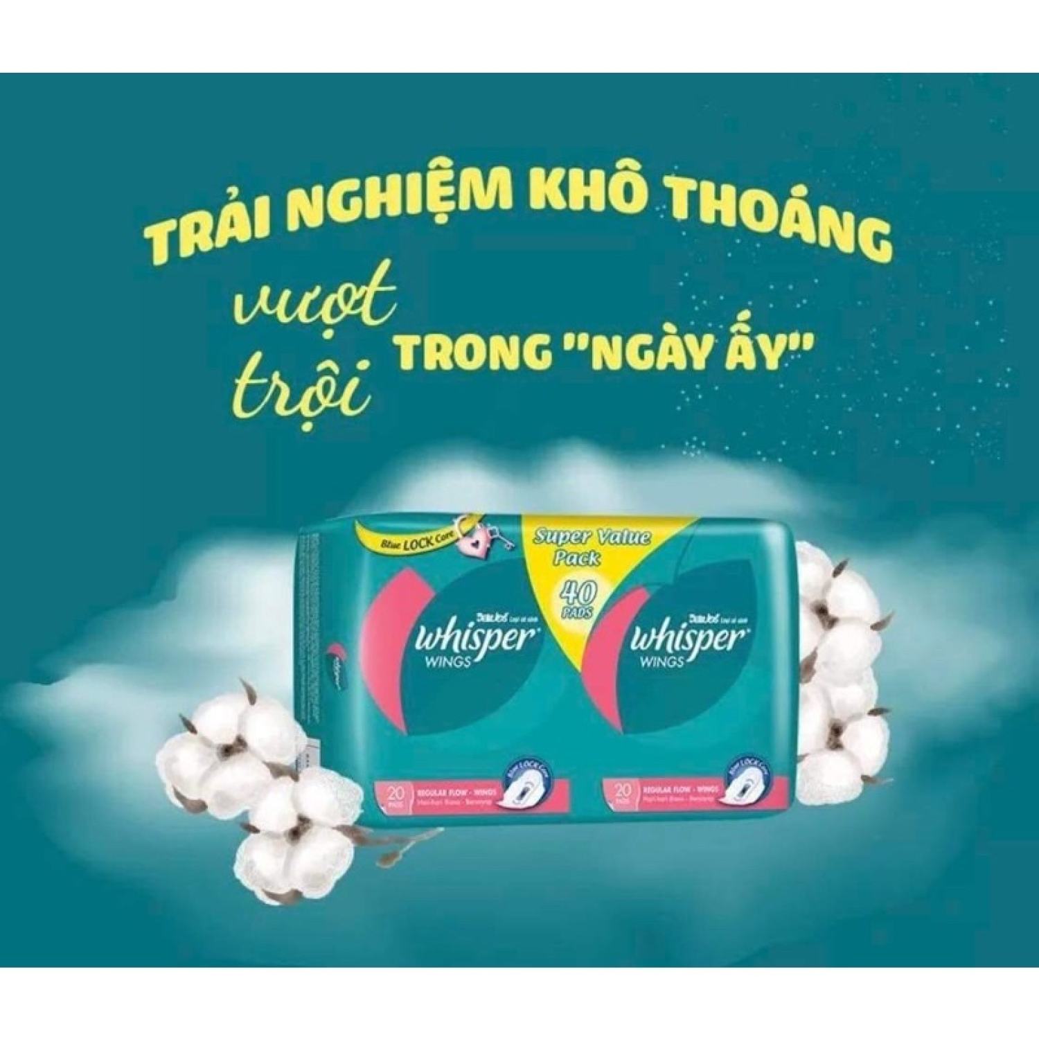 Băng vệ sinh Whisper cánh thường 10 miếng