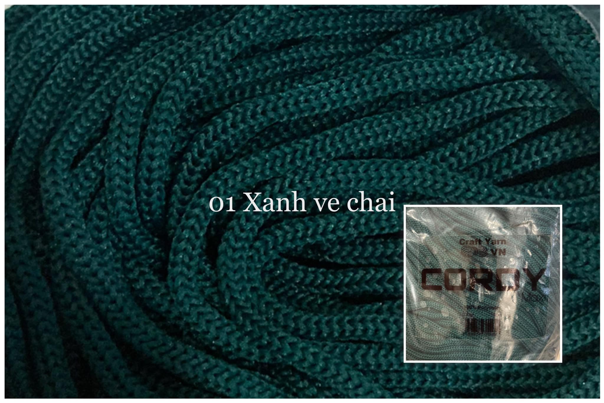 Sợi Cordy Maxi Craft Yarn Móc Túi Thời Trang (Cuộn 330gr)