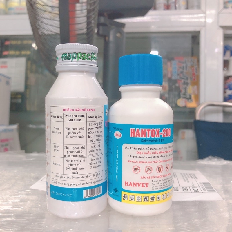 [ Bộ đôi diệt bọ chét : Map permethrin 100ml + hantox 100ml ]