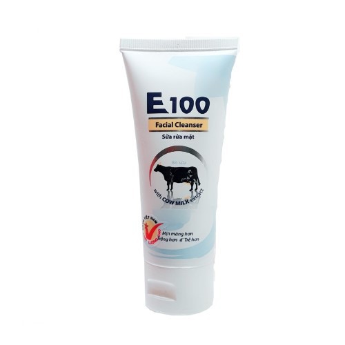 Sữa rửa mặt e100 - bò trắng da mịn màng - 80ml