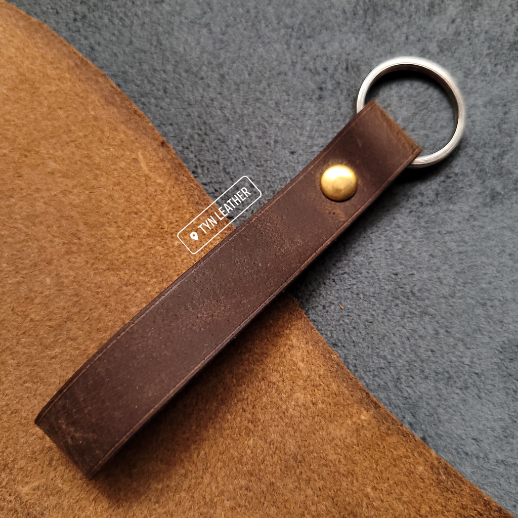 [100% Genuine Cow Leather] Genuine Leather Keychains, Handmade Leather Keychains