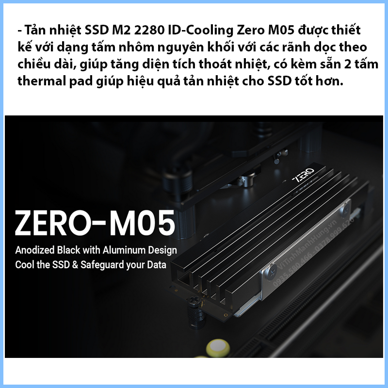 Tản nhiệt SSD M2 2280 ID-Cooling Zero M05.