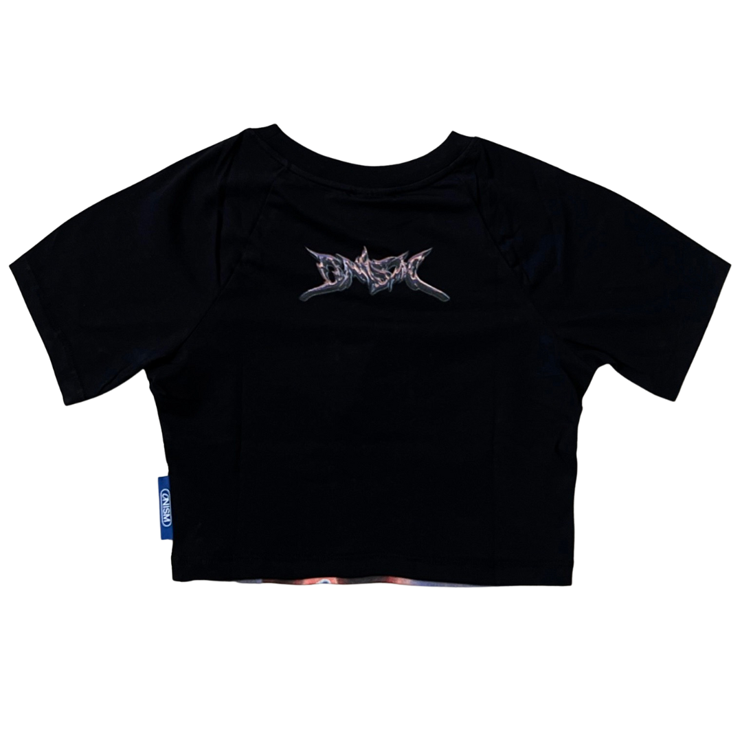 Áo thun croptop raglan Onism illuisona màu đen - Basic tee Onism