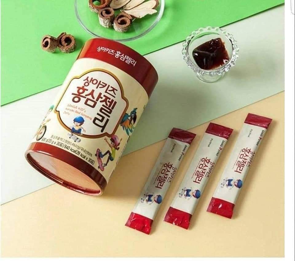 Thạch hồng sâm baby sanga kid korean red ginseng jelly 600g hàn quốc