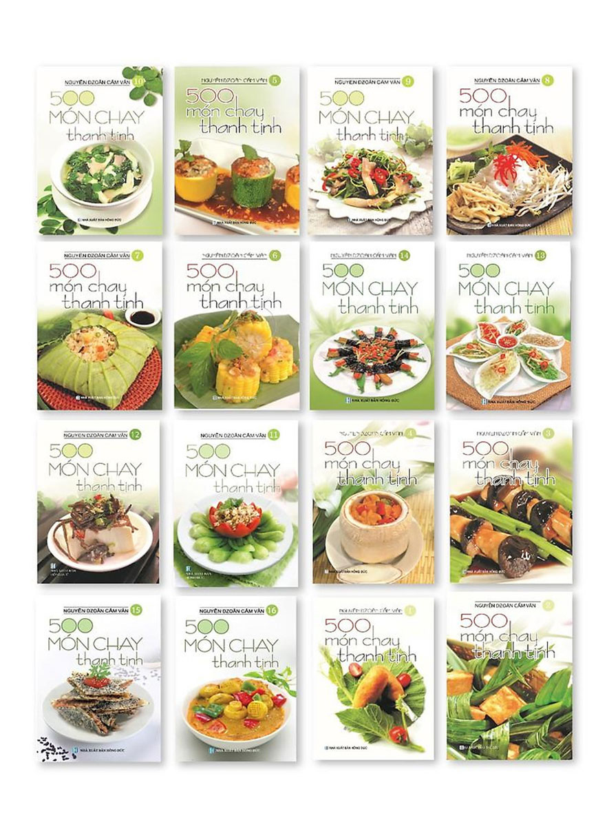Sách - boxset 500 món chay thanh tịnh - nguyễn dzoãn cẩm vân