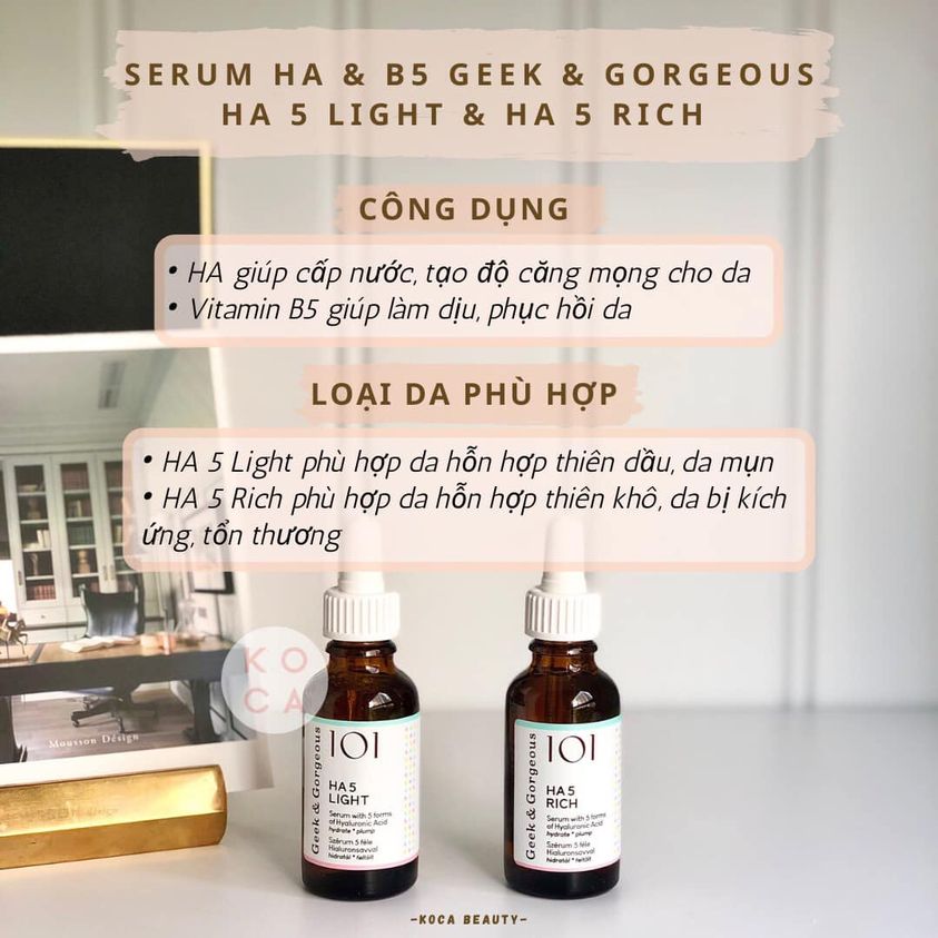 [GEEK & GORGEOUS] Bộ sản phẩm sữa rửa mặt, serum, toner