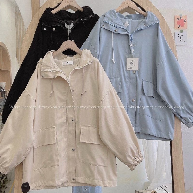 Áo khoác túi hộp nút bấm form unisex ulzzang nam nữ